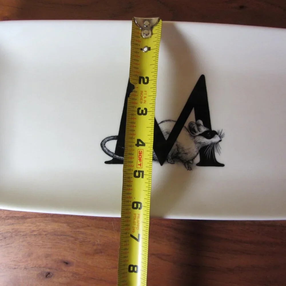 williams sonoma M masked mousie rectangle serving plate platter (W5132)